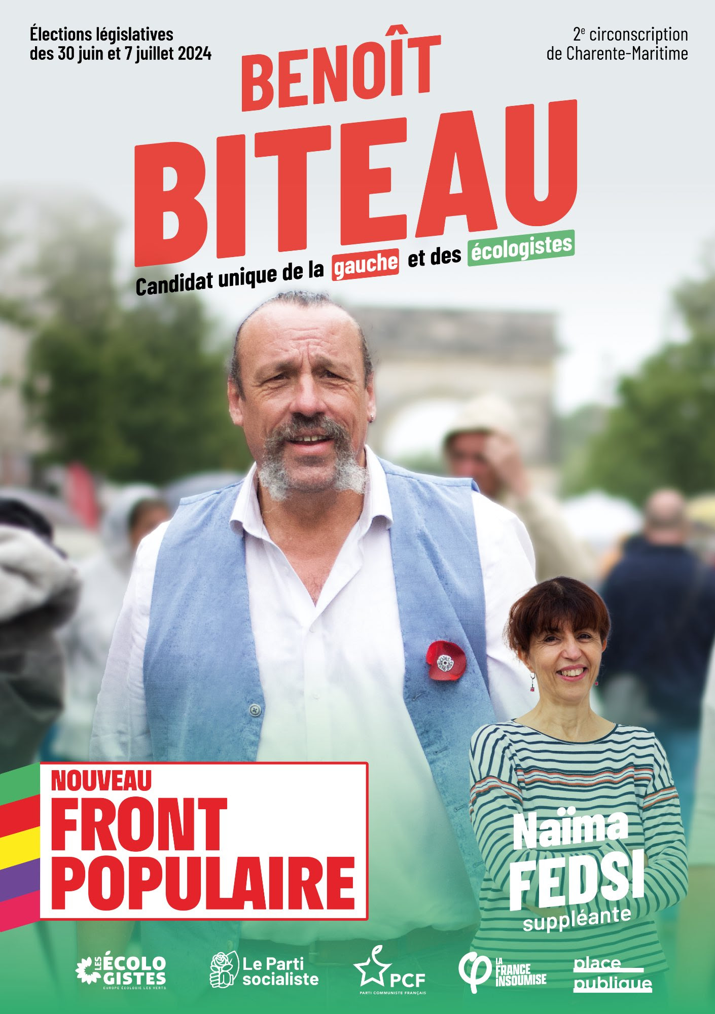 Réunion publique B. Biteau, Le Nouveau Front Populaire, Mardi 25 juin 19h